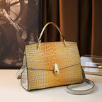 Women's Crocodile Print Cowhide Leather Crossbody Purse-Prime 4 Class