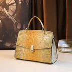 Women's Crocodile Print Cowhide Leather Crossbody Purse-Prime 4 Class