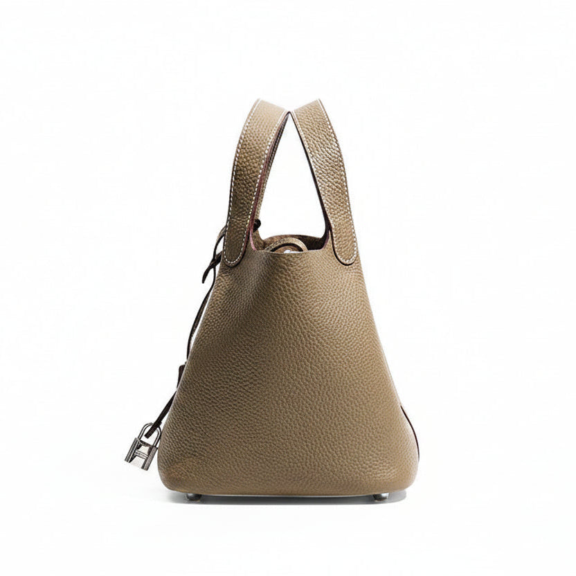 Women's Leather Bucket Tote Bag-Prime 4 Class