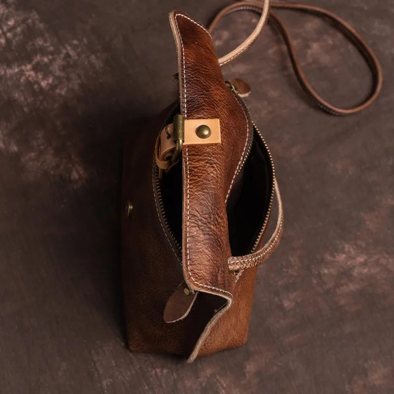 Women's Vintage Genuine Leather Crossbody Handbag-Prime 4 Class